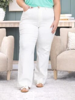 Judy Blue High-Waist Double Button Wide Leg Jeans | 0-20W -Women Clothing Shop 78689ff26a6600b46c8d642c4643e4af