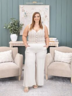 Zenana Elastic Band Woven Pants With Pockets | S - L Pair W/ Sku59293 -Women Clothing Shop 78b0024d7fd07c1d8a204bbe88f13165