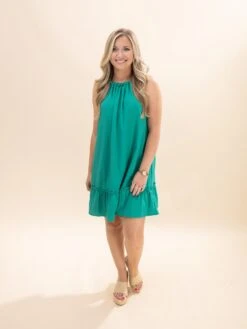 Halter Neck Ruffle Detail Short Dress | S-L -Women Clothing Shop 78b659ebc2d0ce71f440771e88f4fb4d