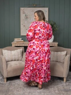 Floral Print Smocked Surplice Bodice Tiered Maxi Dress | S-3XL -Women Clothing Shop 78f2a3561047fa311524c0b022f9e92a