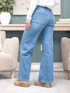 Lovervet High Rise Front Patch Pocket Wide Leg Jeans | 0 - 15 -Women Clothing Shop 79ac2baff460d944e91d69fb6b7c1161