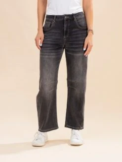 Mica Denim Super High Hidden Button Barrel-leg Jean | 0-15 -Women Clothing Shop 7a6ae95c7254609909ff935bae937205