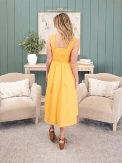 Smocked Sleeveless Midi Dress | S - XL -Women Clothing Shop 7abd1855d5971a2c480f4daf471384c6