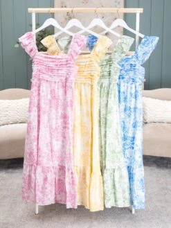 Square Neck Sleeveless Floral Maxi Dress | S-L