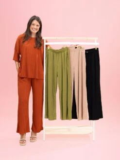 Ribbed Textured Long Pant By DD Design | S-3XL Pair W/ Sku86861