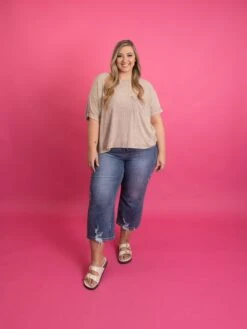 Judy Blue High Waist 5 Button Wide Leg Crop Jean W/ Distressing |0-24 -Women Clothing Shop 7e19ba4678496aa3f9163eb804d87cd9