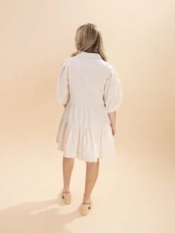 3/4 Sleeve Woven Collared Tiered Button Down Shirt Dress W/ Side Pocket | S-2XL 11 3/4 Sleeve Woven Collared Tiered Button Down Shirt Dress W/ Side Pocket | S-2XL -Women Clothing Shop 7e5507740e9a7e0261f5cf706d9b87bc