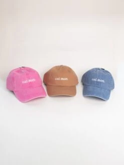 Embroidered Cat Mom Baseball Cap