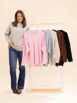 Zenana Melange High Low Hem Pocket Sweater | S/M - L/XL