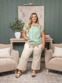 Lovervet High Rise Crop Wide Leg Jeans | 0-22