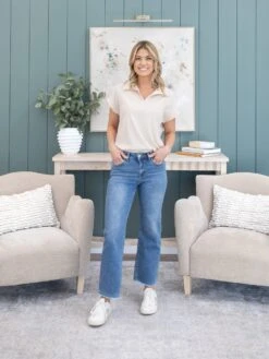 Zenana High Waist Straight Leg Medium Wash Jeans | 1 - 15 -Women Clothing Shop 7fec4370d5f2a3a774a4a4326ef0e108