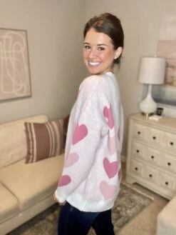 Two Tone Pink Hearts Round Neck Sweater | S/M - 2X/3X 6 Two Tone Pink Hearts Round Neck Sweater | S/M - 2X/3X -Women Clothing Shop 7twgAQxDaonGgdw5dvHyMlHYs13RDYrDInqAzTrg