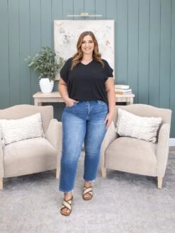 Vervet High Rise Ankle Straight Jeans | 0 - 15