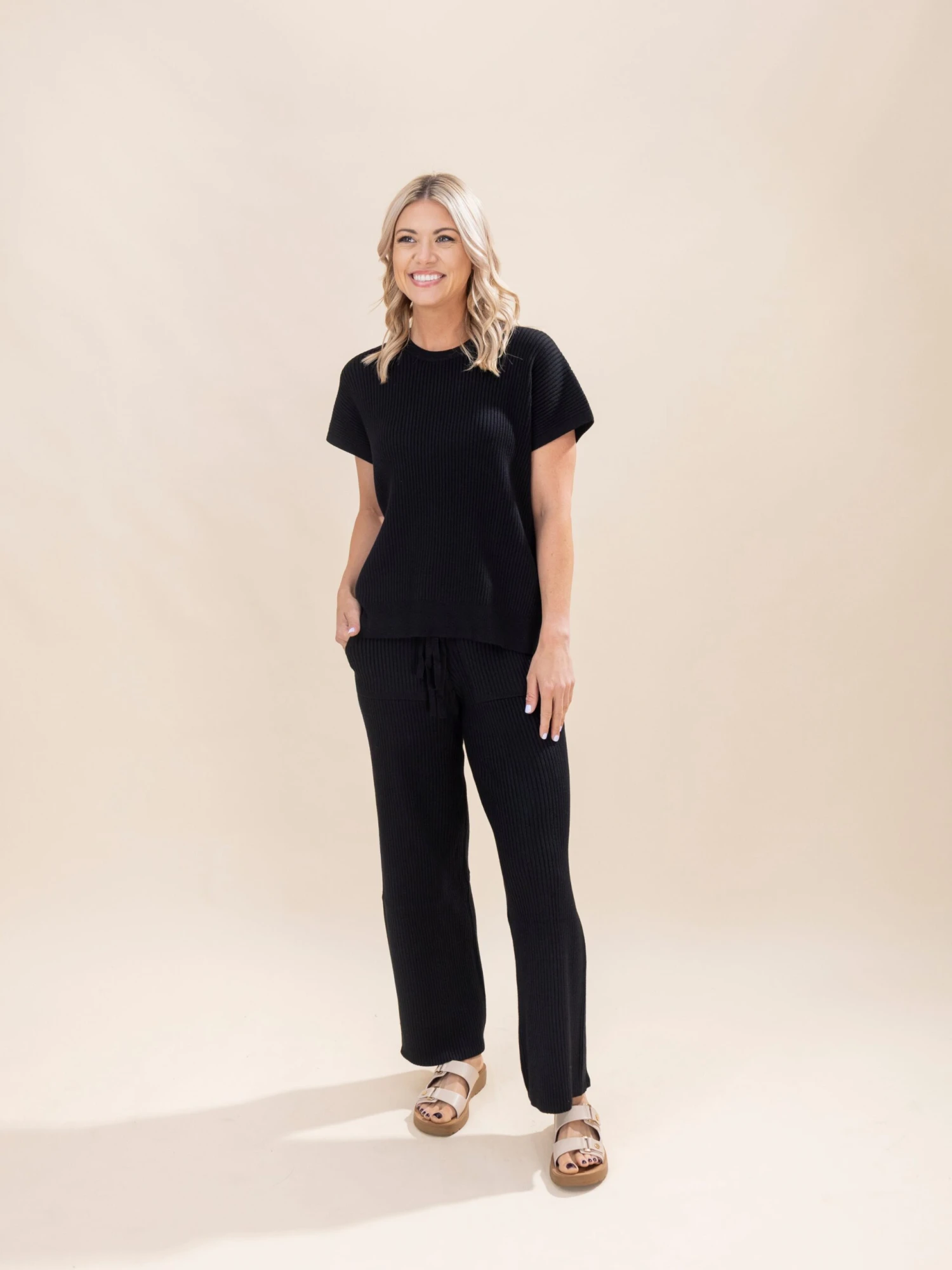 Ribbed Wide Leg Knit Sweater Pants | S-3XL Pair W/ Sku 3 Ribbed Wide Leg Knit Sweater Pants | S-3XL Pair W/ Sku - Image 3