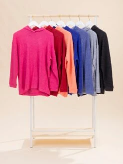 Zenana Hooded Luxe Hacci Sweater | S/M-2X/3X -Women Clothing Shop 81556ebb070234db85fd16d0baab9fe8