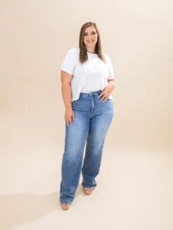 Risen Tummy Control High Rise Straight Jeans | 0-3XL -Women Clothing Shop 819df264acb63bf039c02c8666a23dd5