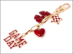 Gameday Bag Charm With Star, Bow, And Heart! -Women Clothing Shop 81c8db3ab06e70352c5d7523506c288d