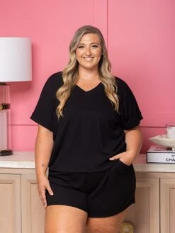 Raised Rib Shorts W/ Pockets | S-3XL Set W/ Sku54109 -Women Clothing Shop 82625e0a74ed8caafa5972ae727e9807