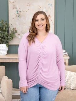 Brushed Center Cinched Top | S - 3XL *Final Sale* -Women Clothing Shop 8262eeed924804cb5c3b328533fbf260