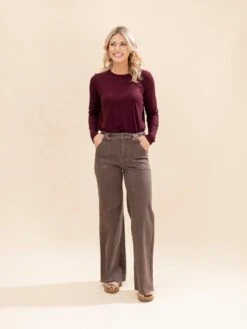 Judy Blue High Waist Retro Wide Yarn Dyed Front Patch Pockets | 0-24 -Women Clothing Shop 8372b5a4c2dec92055151e52066edf8c