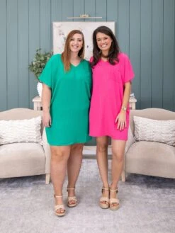 Zenana Airflow V-Neck Shirt Dress W/ Pockets | S-3XL -Women Clothing Shop 86947dc7f87f72d010d7f18254648bb3