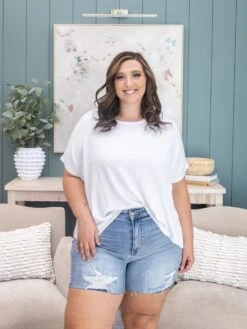 Judy Blue High Waist Shorts With Stitch Over Destroy Detail | S-3XL -Women Clothing Shop 86b7962ee616a789b96b92f6e74aadbd