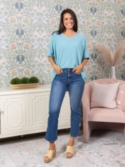 Risen High Rise Ankle Bootcut Jeans | 0 - 3X -Women Clothing Shop 875cd1433022bb2147c7cda191e14550