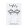Evil Eye Pearl Dangle Earrings