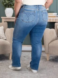 Judy Blue Vintage Wash Thermal Straight Jeans | 0 - 24 -Women Clothing Shop 89fd3426047de44401debecda1c69611