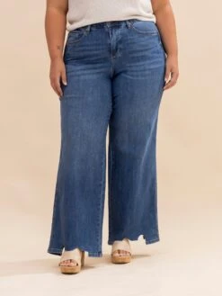 Judy Blue High Waist Tummy Control Chew Hem Destroy Wide Leg Jean | 0-24 -Women Clothing Shop 8a41763a23485bad20198ac0cc6ce515