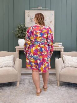 Oddi Floral Print Ruffle Detail Long Sleeve Mini Dress | S-3XL -Women Clothing Shop 8ae852d1f728e9029e2b4844360ff52e