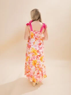 Smocked Tube Maxi Tiered Dress W/ Side Pockets & Contrast Shoulder Bow Ties | S-L -Women Clothing Shop 8b313d580bee66bdbd164bcc4191b03e