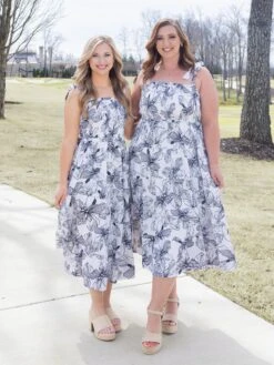 Tie Sleeve Sleeveless Floral Print Dress | S - 3X -Women Clothing Shop 8ba0730b773dae58716da8bb66f4ef6b