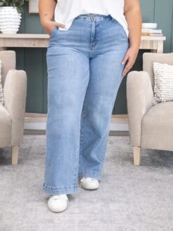 Mica Denim High Rise Wide Leg W/ Slant Pocket | 0-15 -Women Clothing Shop 8be48cbb80c339e73395045c8abca1a7