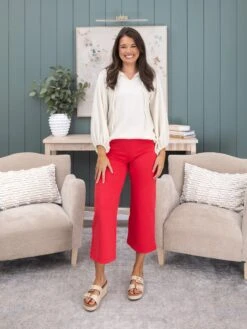 Dear Scarlett "Magic" Stretch Pull On Wide Leg Crop Pants | S-3X -Women Clothing Shop 8be84609906ebf89b1185de342ba7d5a