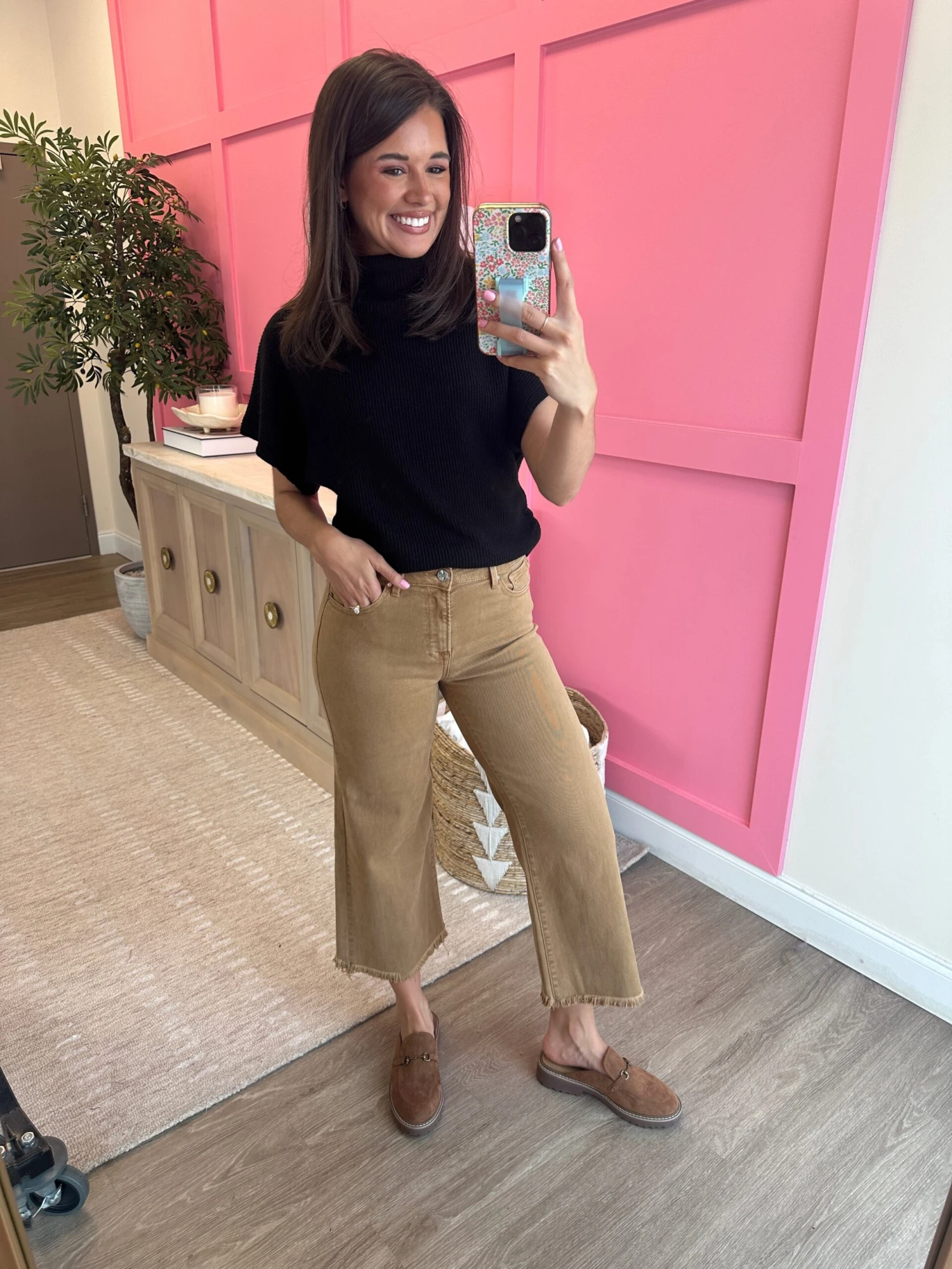 Risen High Rise Tummy Control Crop Wide Leg Frayed Jeans | 0-3X 1 Risen High Rise Tummy Control Crop Wide Leg Frayed Jeans | 0-3X