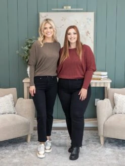 Risen Tummy Control Elastic Band High Rise Straight Leg Jean | 0-3X