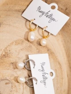 Pearl Dangle Huggies |