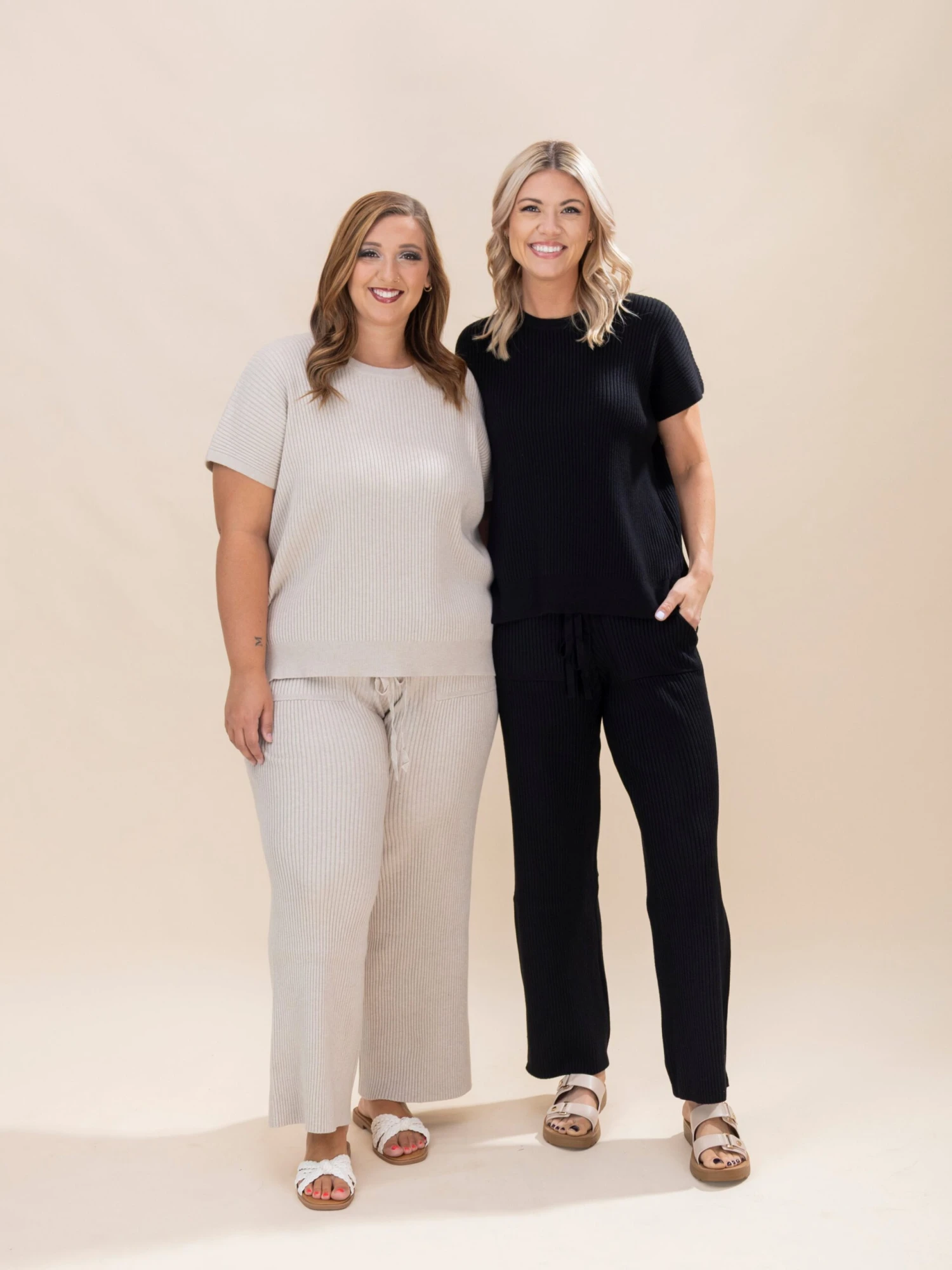 Ribbed Wide Leg Knit Sweater Pants | S-3XL Pair W/ Sku 1 Ribbed Wide Leg Knit Sweater Pants | S-3XL Pair W/ Sku