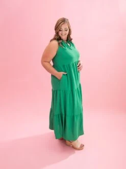 Ruffled Neckline Tiered Maxi Dress By DD Design | S - 3XL -Women Clothing Shop 8dd268e452d93bfb2e21d40f2c2d23e8