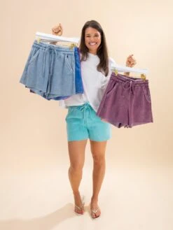 Zenana Acid Wash Fleece Drawstring Shorts W/ Pockets | S - L -Women Clothing Shop 8e489e344c79fb2dc6430aec0268eabf