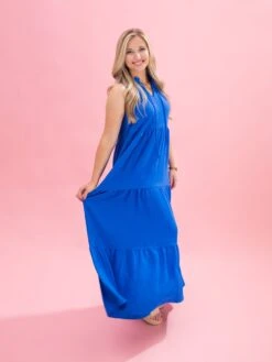 Ruffled Neckline Tiered Maxi Dress By DD Design | S - 3XL -Women Clothing Shop 8e58034c31093ba992c4f71a301f969c