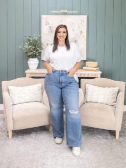 Judy Blue Vintage Wash Wide Leg W/ Destroy Jean | 0-24 -Women Clothing Shop 8e6e9a5b94ed28ea6b96ced9bfa0107a