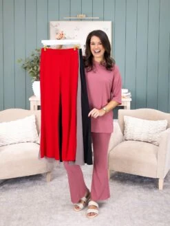 Yummi Rib Flare Pants By DD Design | S - 3XL Pair W/ Sku58417 -Women Clothing Shop 8ef7b42ba5f64cfcaca420c2673ad343