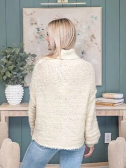 Knit Turtleneck Sweater W/ Seam | S - L -Women Clothing Shop 8f2fbed950704b5f2e3d2e0704d3ca05