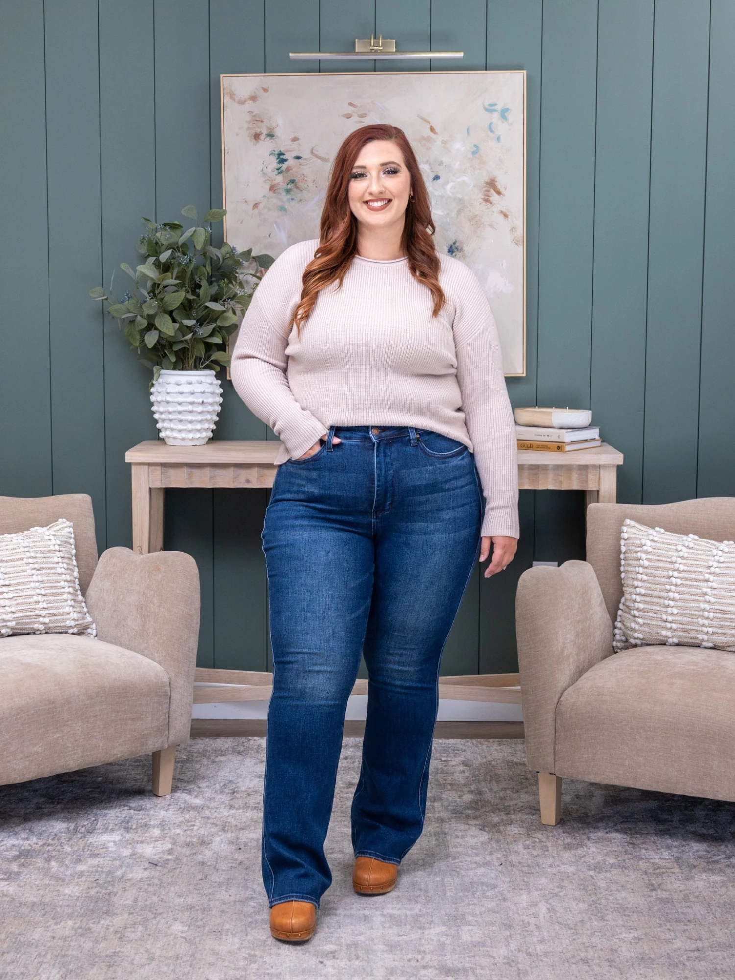 Judy Blue High Waist Tummy Control Back Pocket Embroidered Bootcut Jeans | 0 - 24 3 Judy Blue High Waist Tummy Control Back Pocket Embroidered Bootcut Jeans | 0 - 24 - Image 3