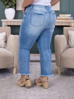 Zenana Mid Rise Straight Raw Hem Cropped Denim Jeans| 1-18 -Women Clothing Shop 8f845125ad1d6f0c34f4cdfc7ed8a6f4