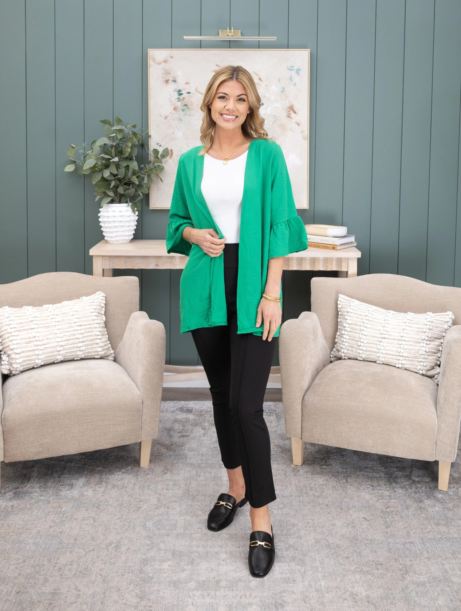 Solid Straight Fit Pant W/ Wide Waist Band | S-3X 6 Solid Straight Fit Pant W/ Wide Waist Band | S-3X - Image 6