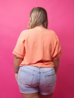 High Rise Cuffed Shorts- Light Wash | S-3X -Women Clothing Shop 9198dd7d5337ed90a3067b396090d5dc