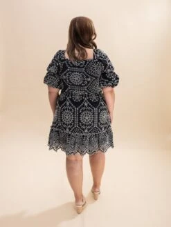 Eyelet Embroidered Puff Sleeve Dress | S - L -Women Clothing Shop 91dd29e470e5924f83ab2ddb65c894f4